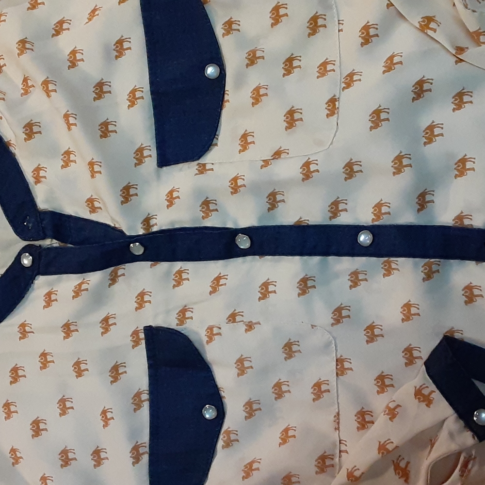 Camel Print Button Up - image 6